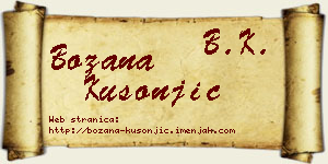 Božana Kusonjić vizit kartica